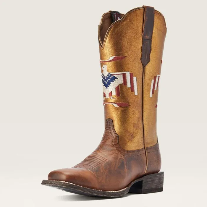 Women Western Boots Ariat Frontier Thunderbird Chimayo Western Boot Fiery Tan