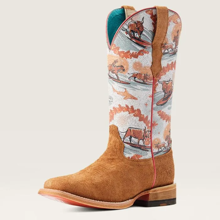 Women Western Boots Ariat Frontier Western Aloha Western Boot Rusty Roughout