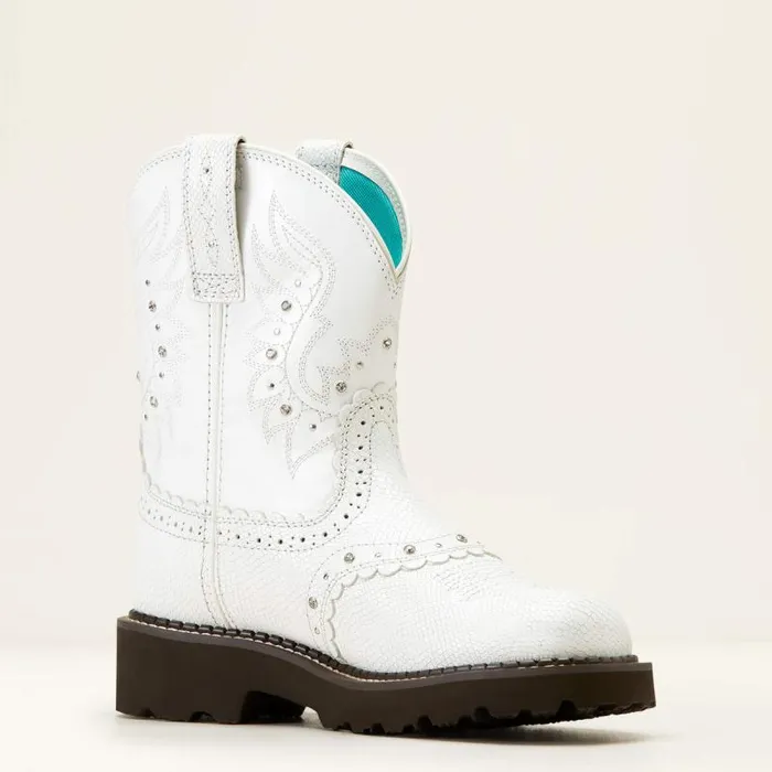 Women Western Boots Ariat Gembaby Western Boot White Snake Emboss Women Western Boots Ariat Gembaby Western Boot White Snake Emboss