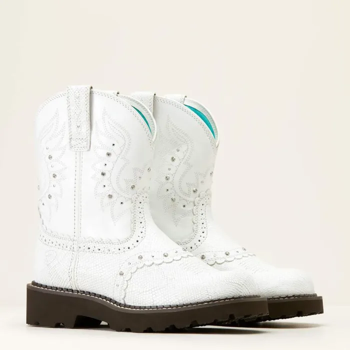 Women Western Boots Ariat Gembaby Western Boot White Snake Emboss Women Western Boots Ariat Gembaby Western Boot White Snake Emboss