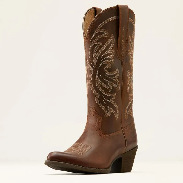 Women Western Boots Ariat Heritage J Toe Stretchfit Western Boot Sassy Brown