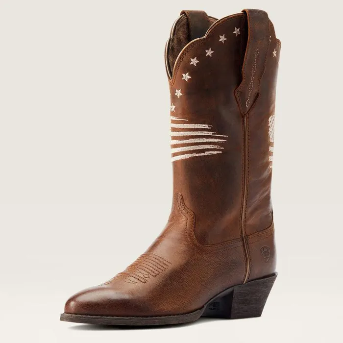 Women Western Boots Ariat Heritage R Toe Liberty StretchFit Western Boot Sassy Brown