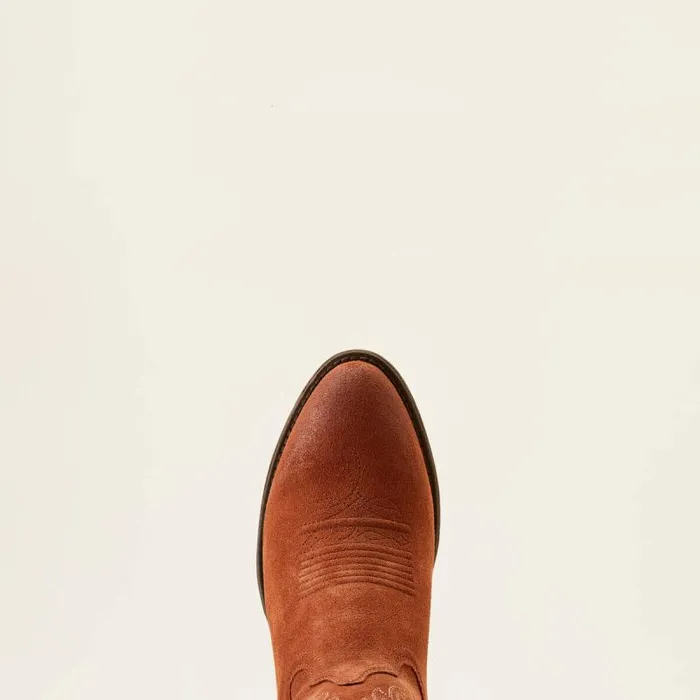 Women Western Boots Ariat Heritage R Toe StretchFit Western Boot Amber Suede Women Western Boots Ariat Heritage R Toe StretchFit Western Boot Amber Suede