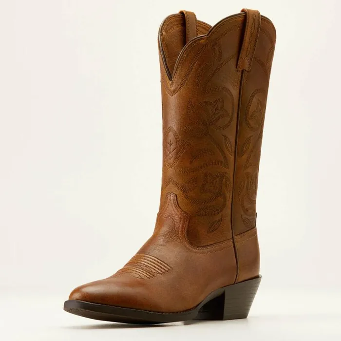Women Western Boots Ariat Heritage R Toe Western Boot Copper Brown