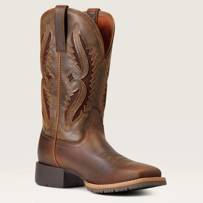 Women Western Boots Ariat Hybrid Rancher VentTek 360 Western Boot Distressed Tan Truffle