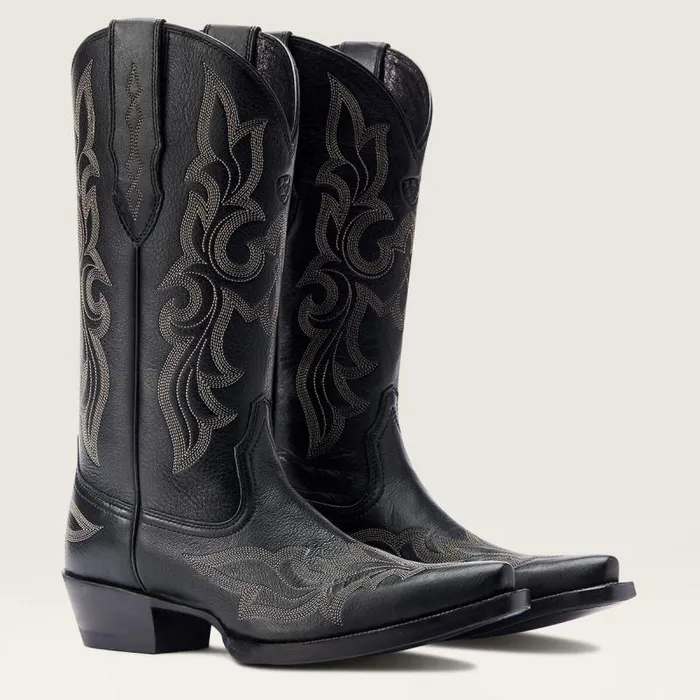 Women Western Boots Ariat Jennings StretchFit Western Boot Black Deertan Women Western Boots Ariat Jennings StretchFit Western Boot Black Deertan