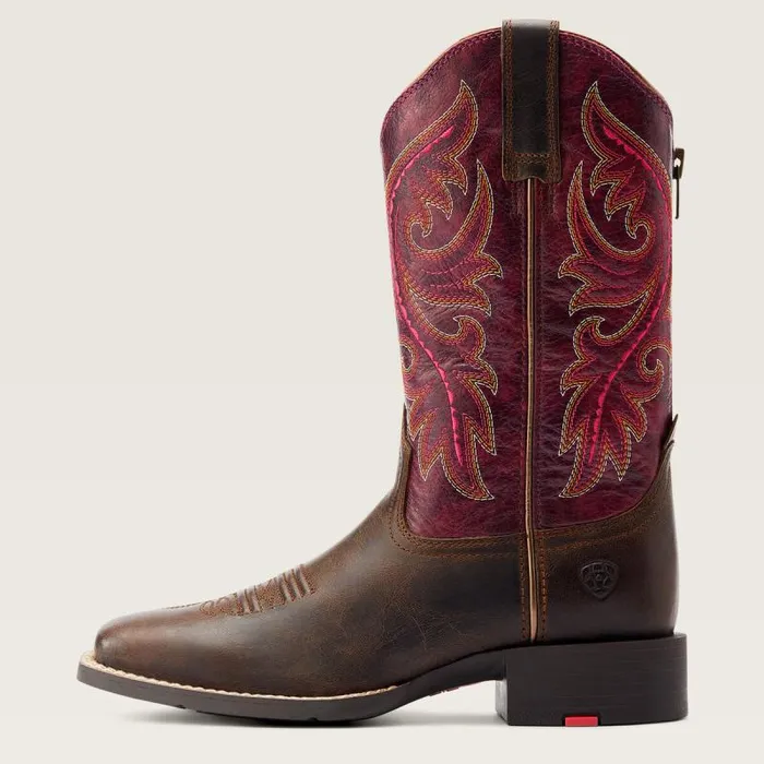 Women Western Boots Ariat Round Up Back Zip Western Boot Worn Mocha Women Western Boots Ariat Round Up Back Zip Western Boot Worn Mocha