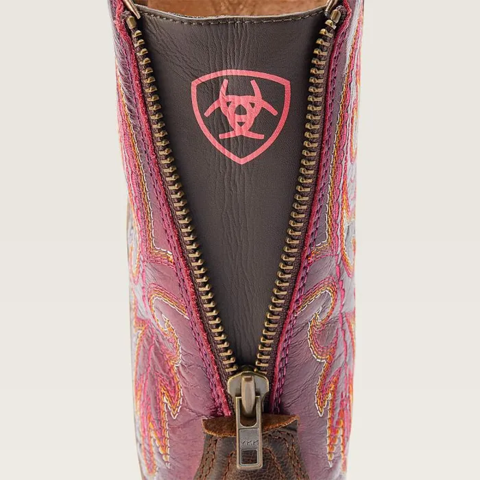 Women Western Boots Ariat Round Up Back Zip Western Boot Worn Mocha Women Western Boots Ariat Round Up Back Zip Western Boot Worn Mocha
