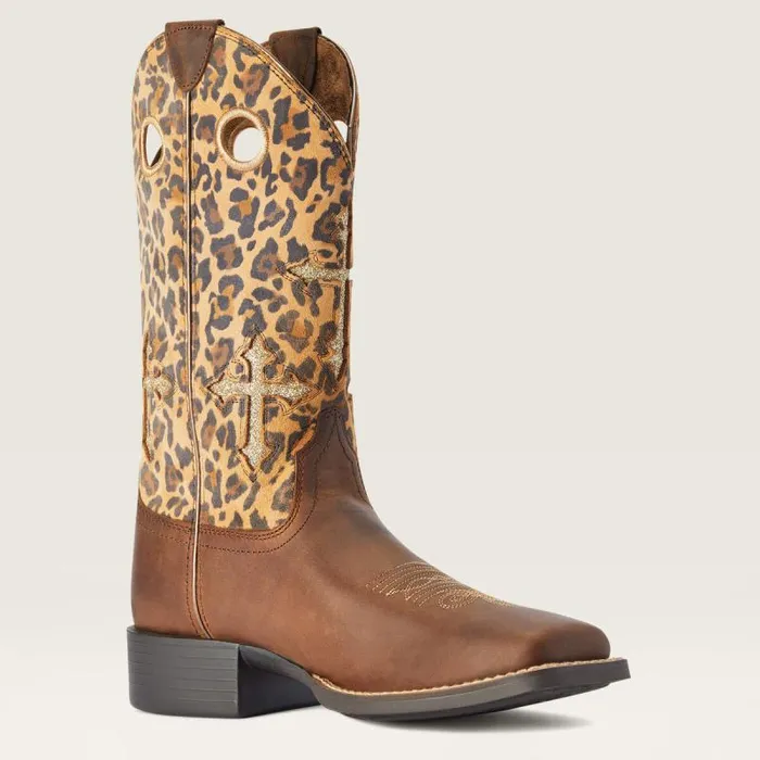 Women Western Boots Ariat Round Up Crossroads Western Boot Distressed Tan Women Western Boots Ariat Round Up Crossroads Western Boot Distressed Tan