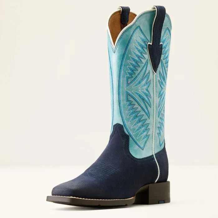Women Western Boots Ariat Round Up Ruidoso Western Boot Midnight In Marfa Roughoutcoastal Blue