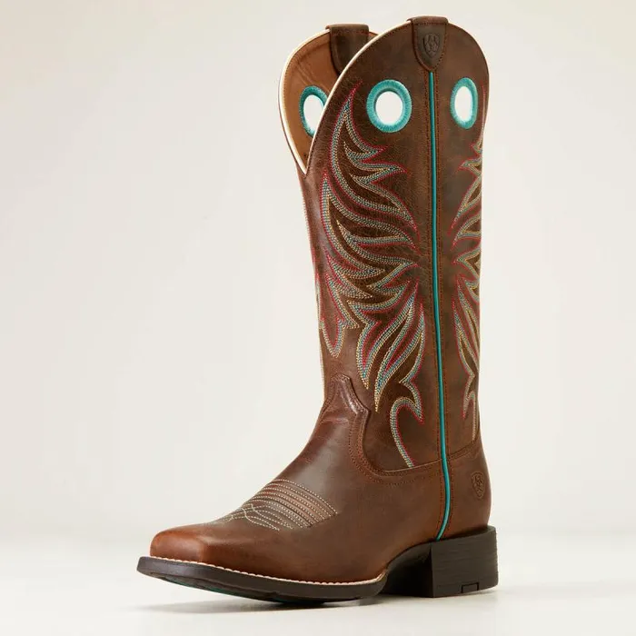 Women Western Boots Ariat Round Up Ryder Western Boot Sassy Brown