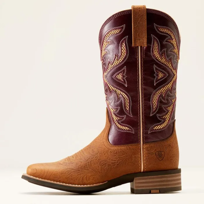 Women Western Boots Ariat San Angelo VentTEK 360 Western Boot Tooled Toasted Almondaged Merlot Women Western Boots Ariat San Angelo VentTEK 360 Western Boot Tooled Toasted Almondaged Merlot