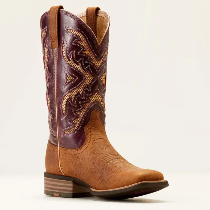 Women Western Boots Ariat San Angelo VentTEK 360 Western Boot Tooled Toasted Almondaged Merlot Women Western Boots Ariat San Angelo VentTEK 360 Western Boot Tooled Toasted Almondaged Merlot