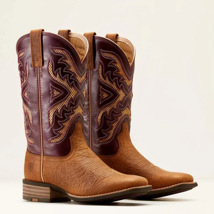 Women Western Boots Ariat San Angelo VentTEK 360 Western Boot Tooled Toasted Almondaged Merlot Women Western Boots Ariat San Angelo VentTEK 360 Western Boot Tooled Toasted Almondaged Merlot