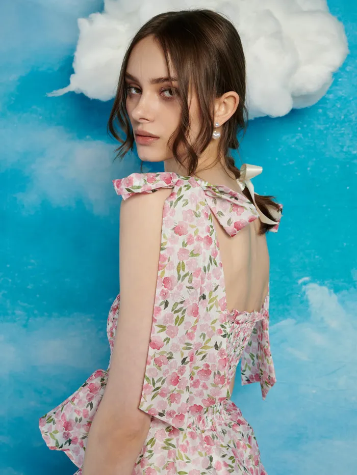 Women Wild Hearts Cropped Top White Floral Pink Sister Jane Tops