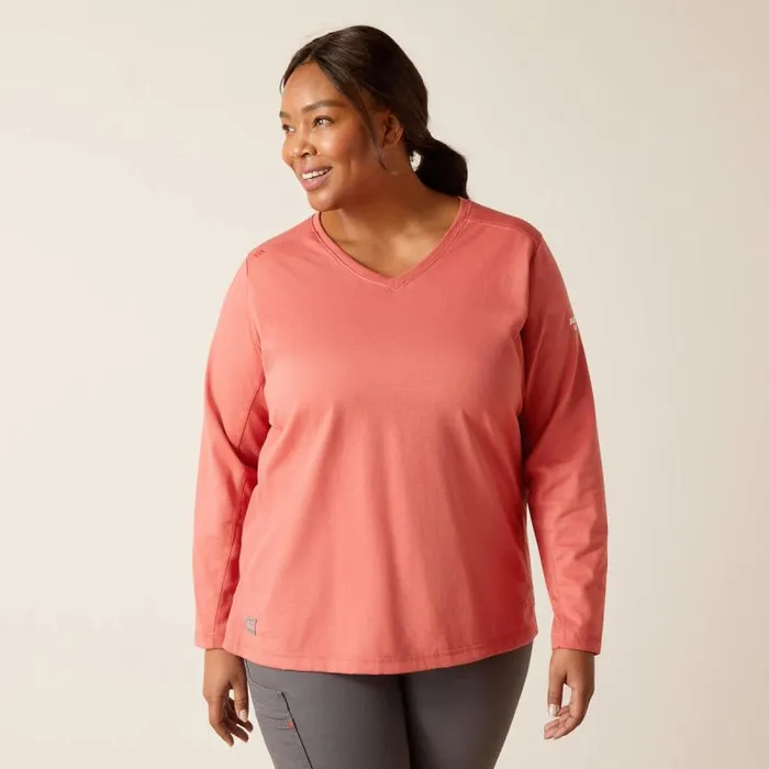 Women Workwear Ariat FR AC Crew Top Mineral Red Women Workwear Ariat FR AC Crew Top Mineral Red