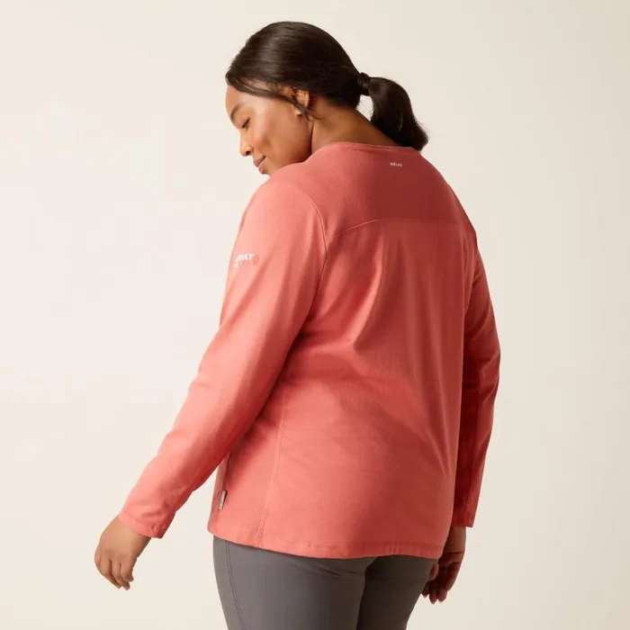 Women Workwear Ariat FR AC Crew Top Mineral Red Women Workwear Ariat FR AC Crew Top Mineral Red