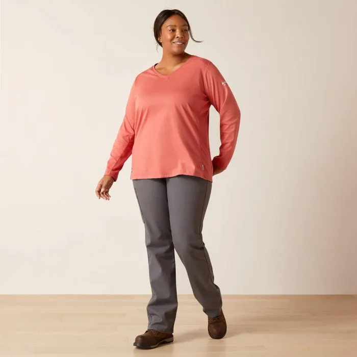Women Workwear Ariat FR AC Crew Top Mineral Red Women Workwear Ariat FR AC Crew Top Mineral Red