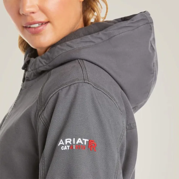 Women Workwear Ariat FR DuraLight Stretch Canvas Jacket Iron Grey Women Workwear Ariat FR DuraLight Stretch Canvas Jacket Iron Grey