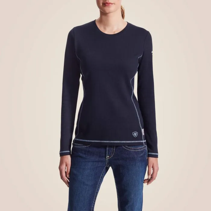 Women Workwear Ariat FR Polartec PowerDry Top Navy