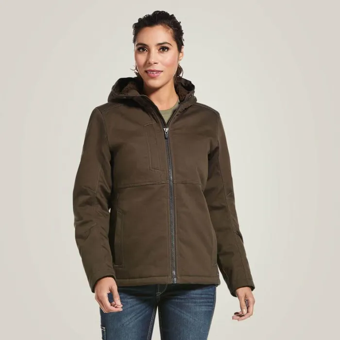 Women Workwear Ariat Rebar DuraCanvas Insulated Jacket Wren