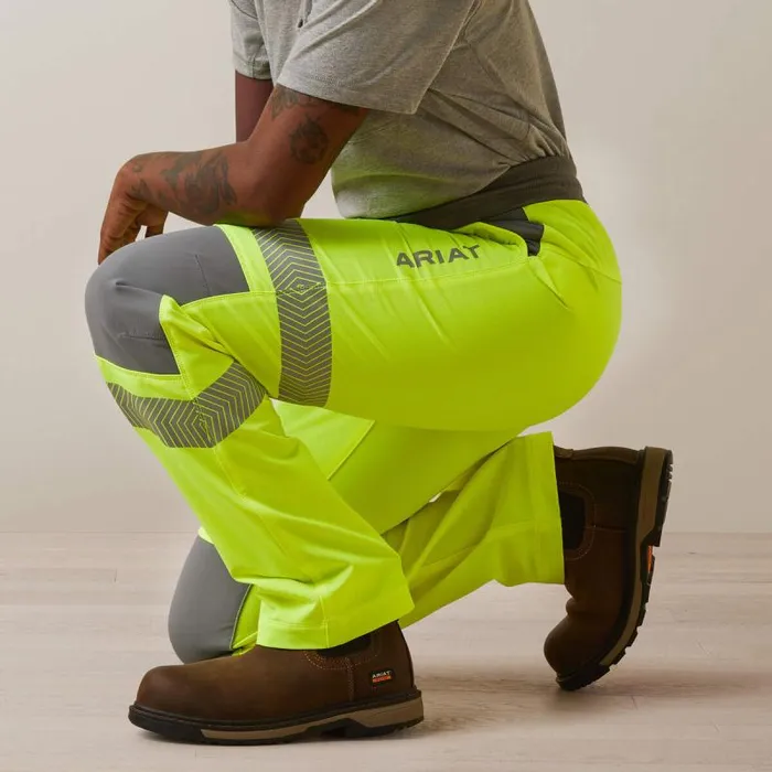 Women Workwear Ariat Rebar DuraStretch PullOn Slim Leg Pant Hi Vis Yellow