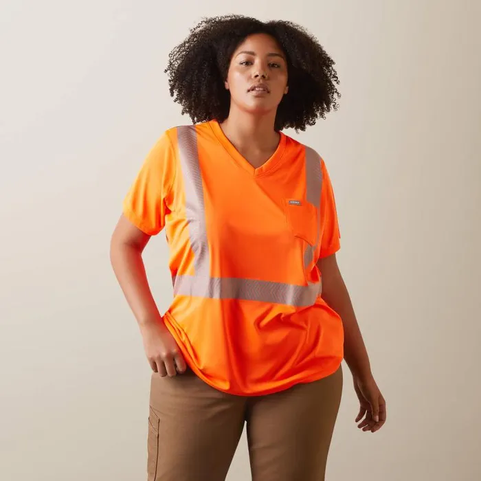 Women Workwear Ariat Rebar HiVis ANSI TShirt Hi Vis Orange