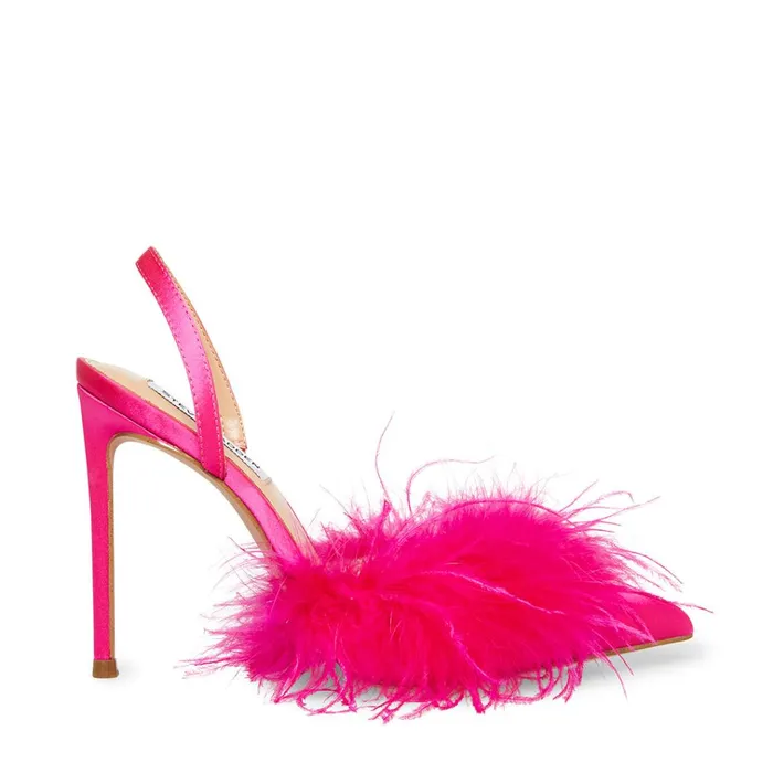 Womens Alexis Pink Satin Steve Madden Heels