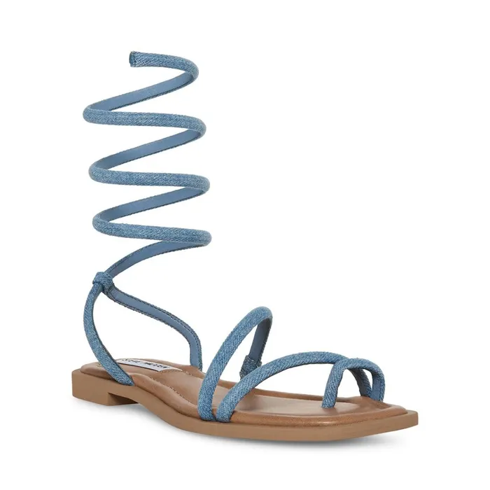 Womens Antelle Denim Fabric Steve Madden Sandals
