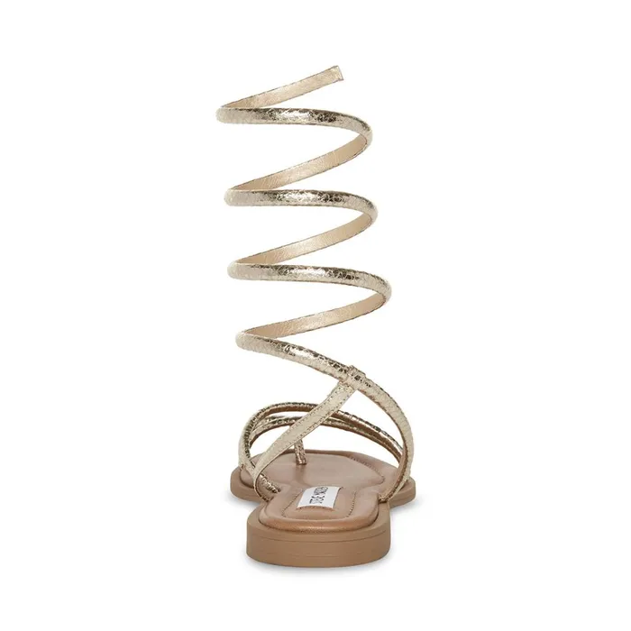 Womens Antelle Gold Snake Steve Madden Sandals