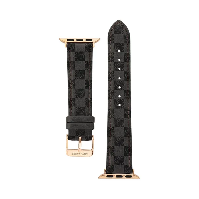 Womens Apple Watch Block Logo Watch Band Grey 3840mm Steve Madden Watches