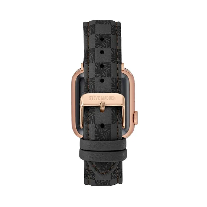 Womens Apple Watch Block Logo Watch Band Grey 3840mm Steve Madden Watches