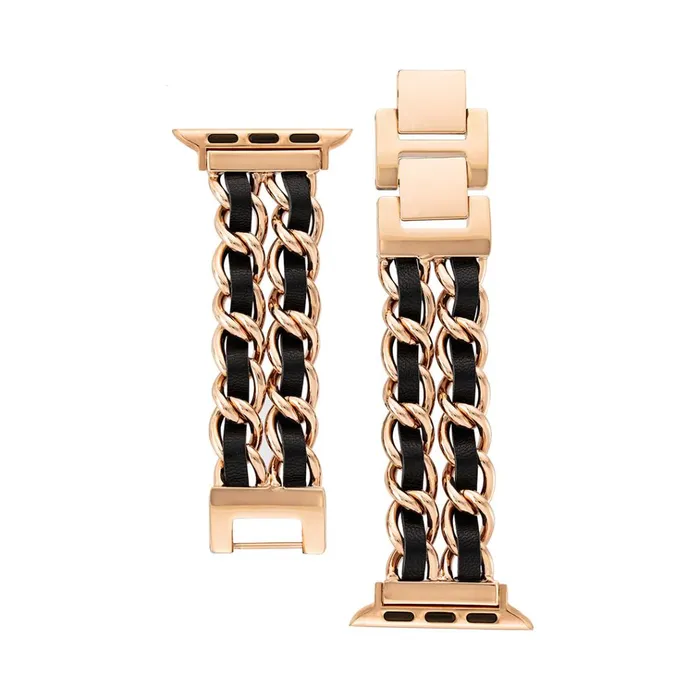Womens Apple Watch Linked Watch Band Gold 4244mm Steve Madden Watches