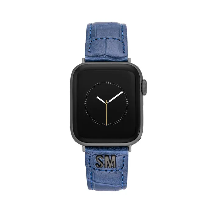 Womens Apple Watch Textured Watch Band Blue 3840mm Steve Madden Watches