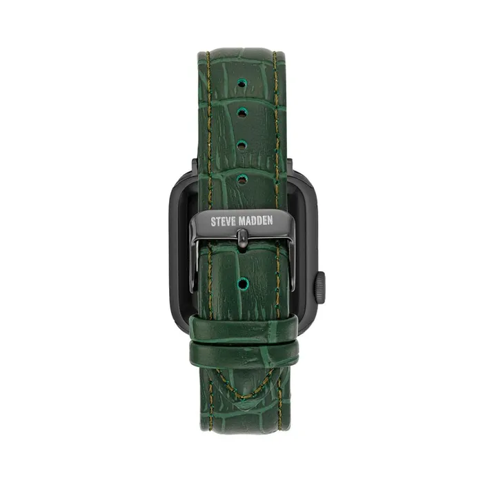 Womens Apple Watch Textured Watch Band Green 3840mm Steve Madden Watches