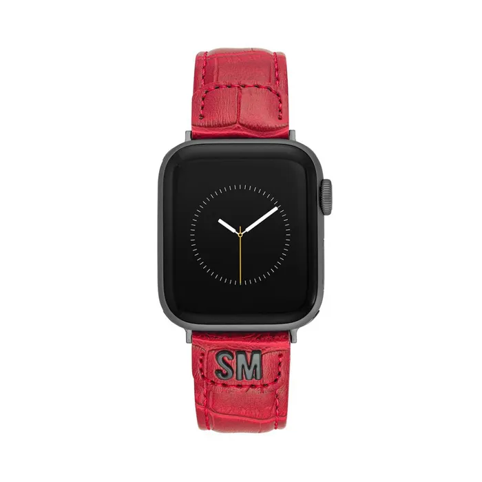 Womens Apple Watch Textured Watch Band Red 3840mm Steve Madden Watches