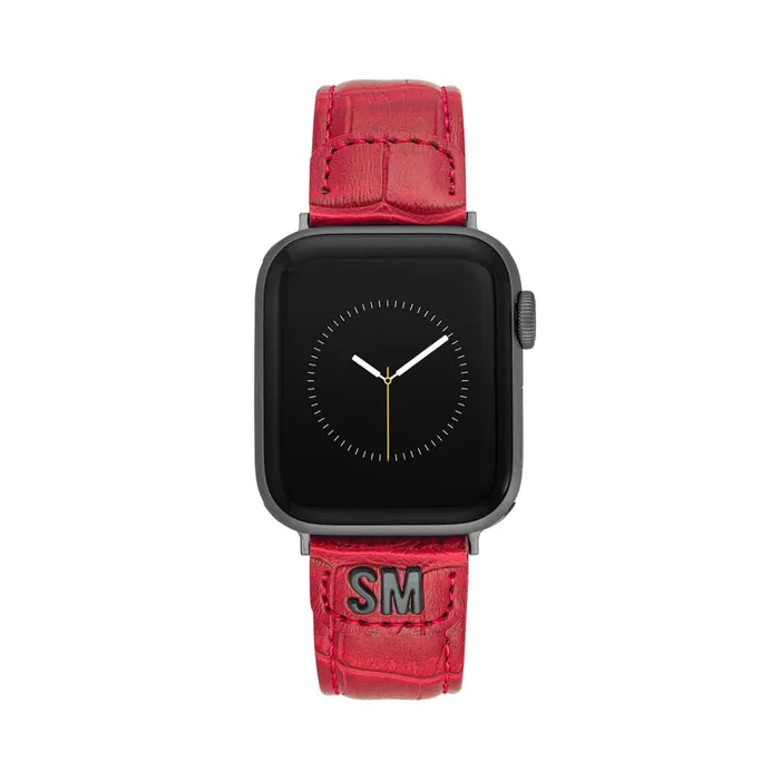 Womens Apple Watch Textured Watch Band Red 4244mm Steve Madden Watches
