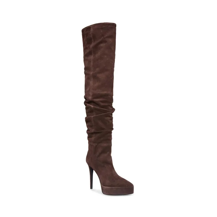 Womens Ashley Taupe Suede Steve Madden Boots and Booties