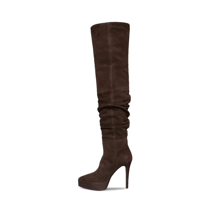 Womens Ashley Taupe Suede Steve Madden Boots and Booties