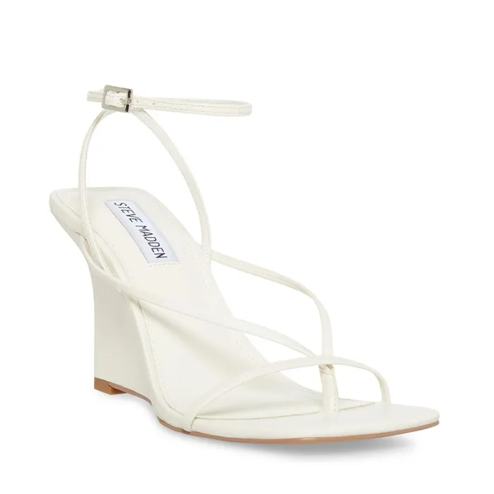 Womens Attina White Steve Madden Sandals