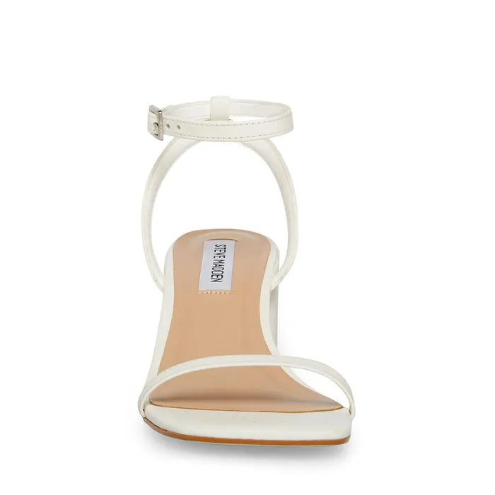 Womens Audrina White Leather Steve Madden Heels
