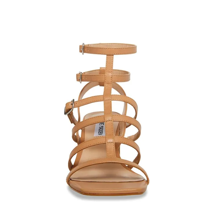 Womens August Tan Leather Steve Madden Sandals