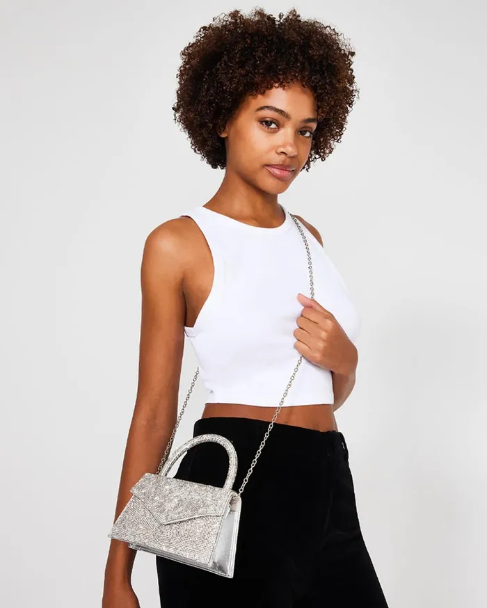 Womens Bamina Silver Steve Madden Mini Bags