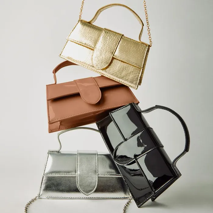 Womens Barlan Gold Snake Steve Madden Mini Bags