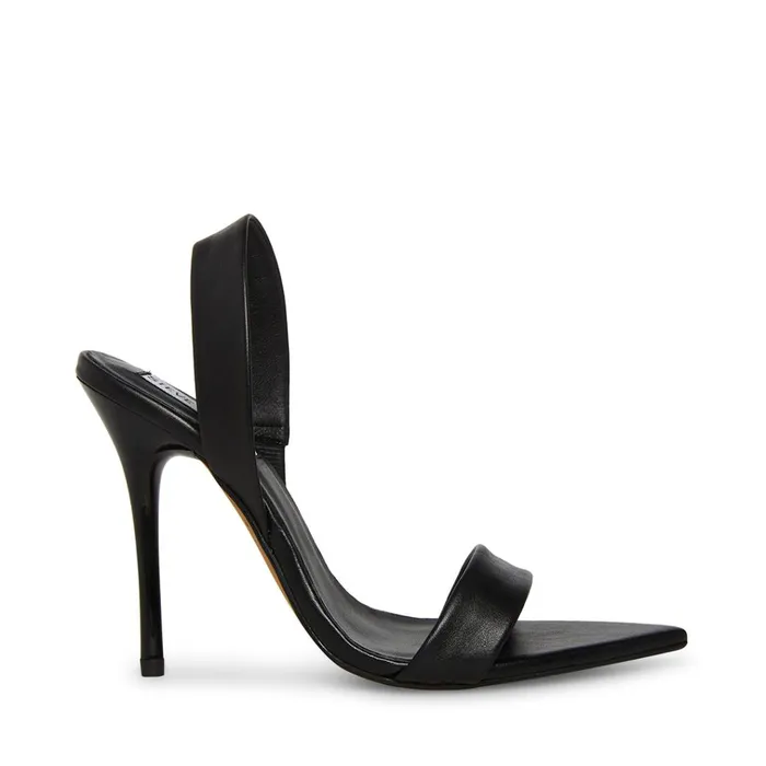 Womens Batali Black Leather Steve Madden Heels