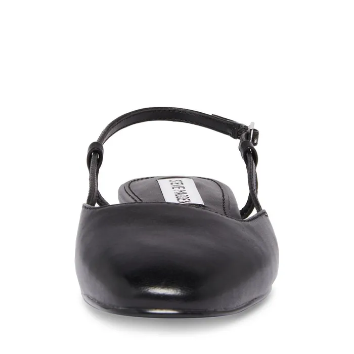 Womens Beloved Black Leather Steve Madden Loafers and Flats