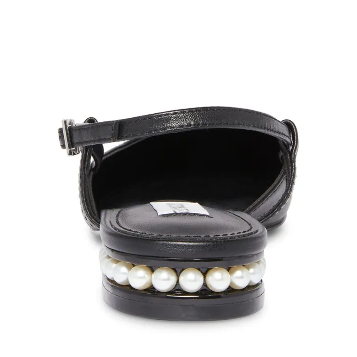 Womens Beloved Black Leather Steve Madden Loafers and Flats