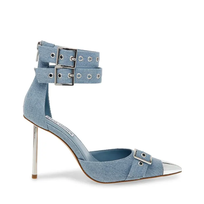 Womens Bex Denim Fabric Steve Madden Heels