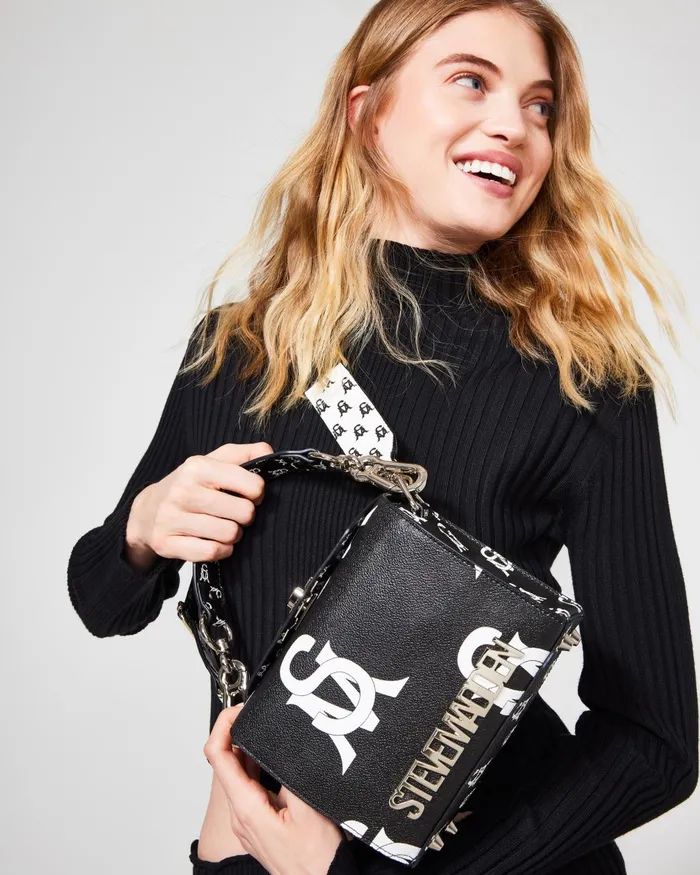 Womens Bkinder BlackWhite Steve Madden Crossbody Bags