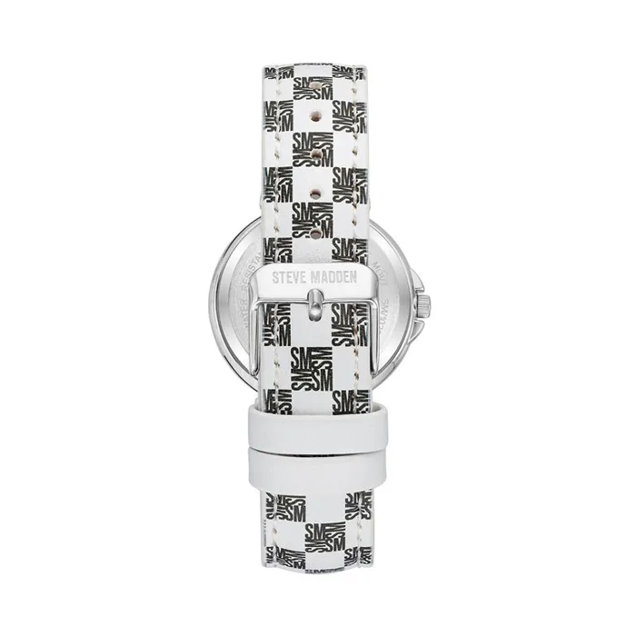Womens Block Logo Watch BlackWhite Steve Madden Watches